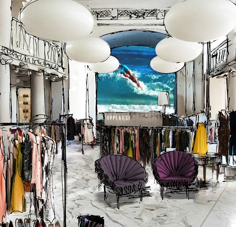 A place where movies meet fashion, art and music. Image: ESP. Design Studios