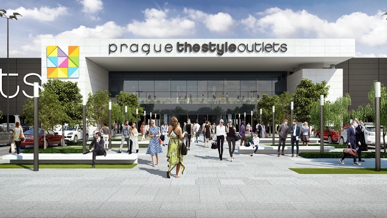 The initial phase of Prague The Style Outlets will feature 20,000 sq m and 110 shops. Image: Neinver