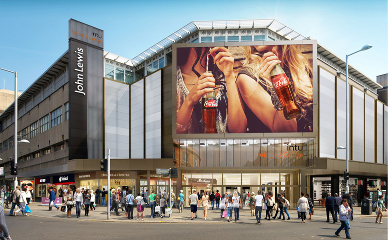 Want a Coke? The Audience Recognition Cameras are meant to ask shoppers that question after determining their age, gender, and even their emotional state. Image: intu