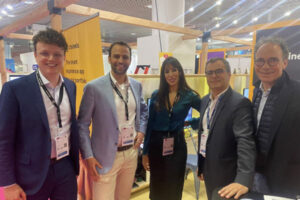 From left to right: Erwin Buckers (CEO & Co-founder at Chainels), Sander Verseput (COO & Co-founder at Chainels), Imane El Akel (Responsible French-speaking market at Chainels), Alexandre Sejourné (CEO at Accessite) and Maxime Peribere ( Founder at Accessite).