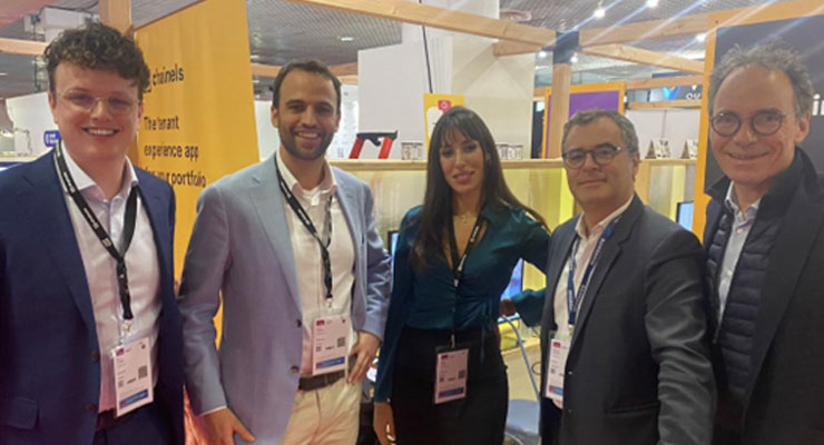 From left to right: Erwin Buckers (CEO & Co-founder at Chainels), Sander Verseput (COO & Co-founder at Chainels), Imane El Akel (Responsible French-speaking market at Chainels), Alexandre Sejourné (CEO at Accessite) and Maxime Peribere ( Founder at Accessite).