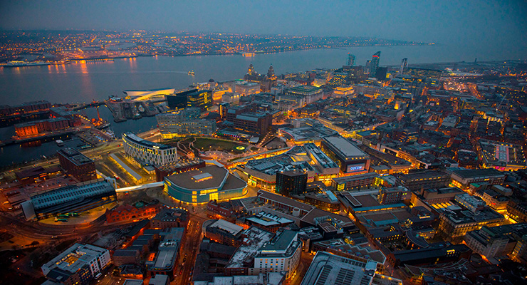 Liverpool ONE from above. /// credit: AVER