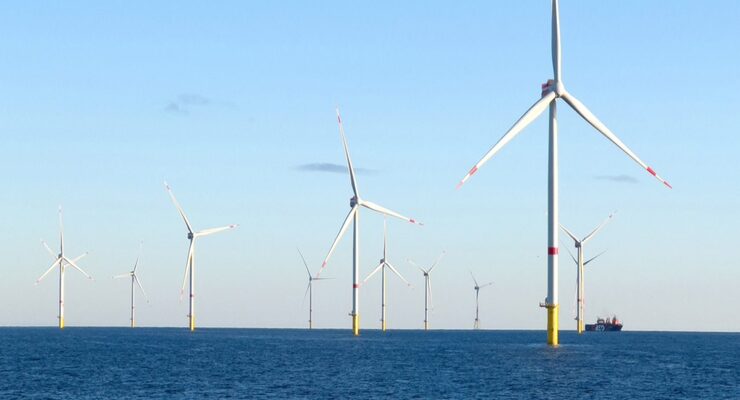 Offshore wind park "Kaskasi" on the North Sea. /// credit: Kaufland