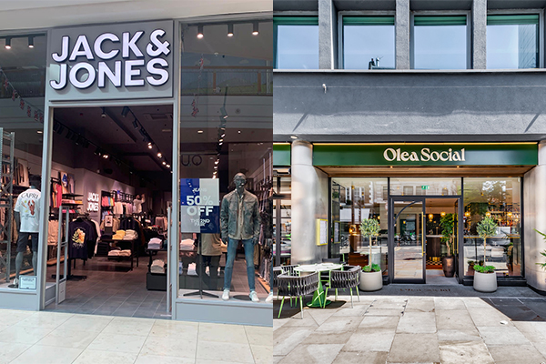 New openings for JACK & JONES and OleaSocial /// credit: spada (left), Aver (right)