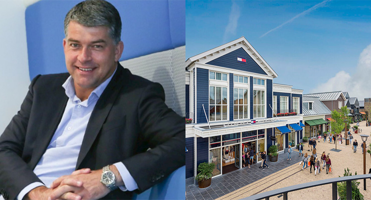 Otto Ambagtsheer, CEO of VIA Outlets (left), Batavia Stad Fashion Outlet in Amsterdam (right) /// credit: Bellier Communication