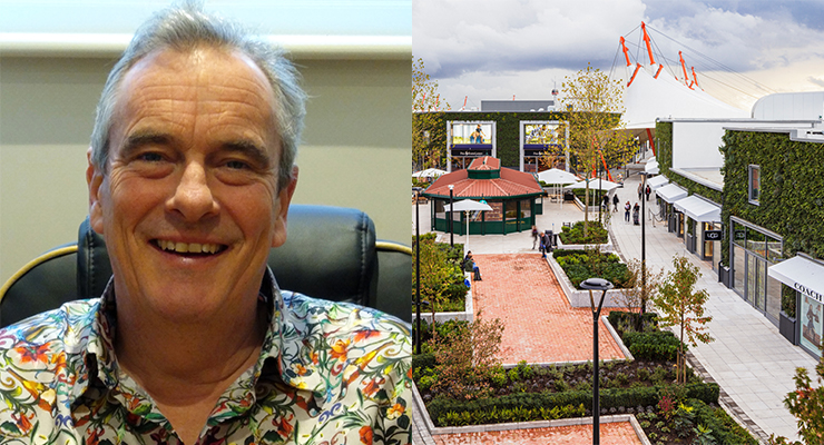 Giles Membrey (left), Designer Outlet Ashford (right) /// credit: Rioja Estates, Chapman Taylor