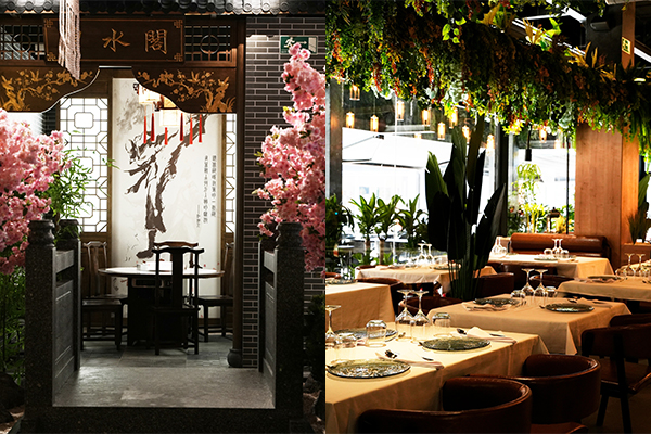 Yuanlaosi Hot Pot (left), and Hedona Restaurant & Wine Club (right) /// credit: ROS Retail Outlet Shopping