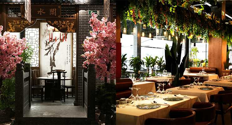Yuanlaosi Hot Pot (left), and Hedona Restaurant & Wine Club (right) /// credit: ROS Retail Outlet Shopping