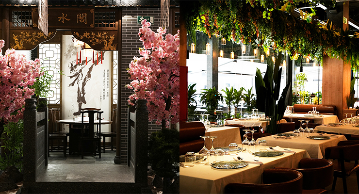 Yuanlaosi Hot Pot (left), and Hedona Restaurant & Wine Club (right) /// credit: ROS Retail Outlet Shopping