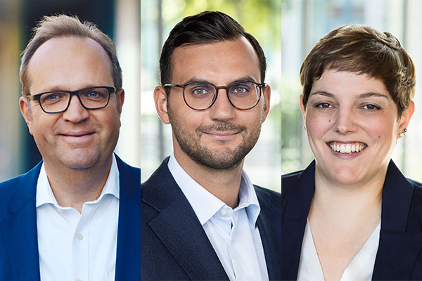 (fltr.) Andreas Löcher, Roman Müller and Madeleine Groß /// credit: Union Investment