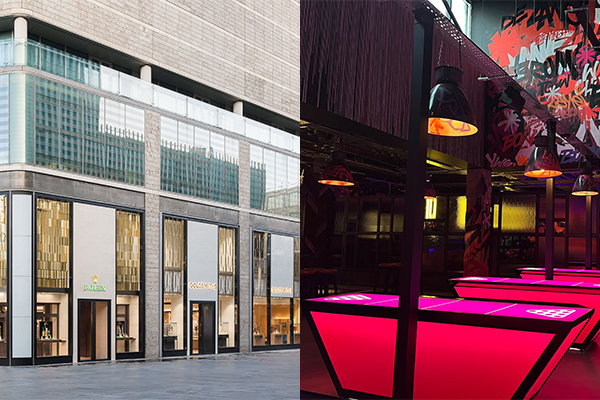 Goldsmiths exterior (left), Lane7 interior (right) /// credit: Aver