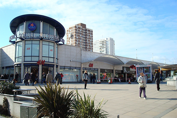 Churchill Square shopping center in Brighton. /// credit: Robert Hunt; Good Relations