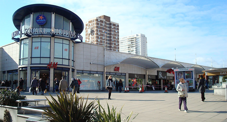 Churchill Square shopping center in Brighton. /// credit: Robert Hunt; Good Relations