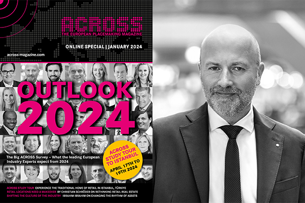 ACROSS Outlook 2024 (left), Christoph Andexlinger (right) /// credit: ACROSS, SES Spar European Shopping Centers