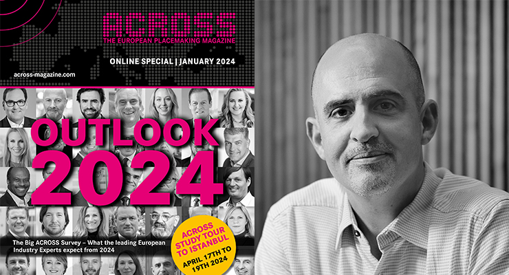 ACROSS Outlook 2024 (left), Steffen Hofmann (right) /// credit: ACROSS, ambas Real Estate