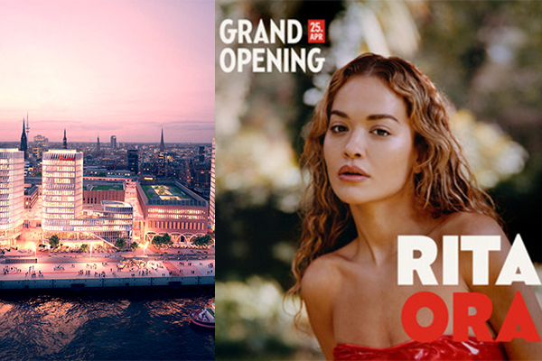 As part of the Grand Opening on April 25, guests can look forward to a special highlight: in the evening, international superstar Rita Ora will give an exclusive concert. /// credit: URW