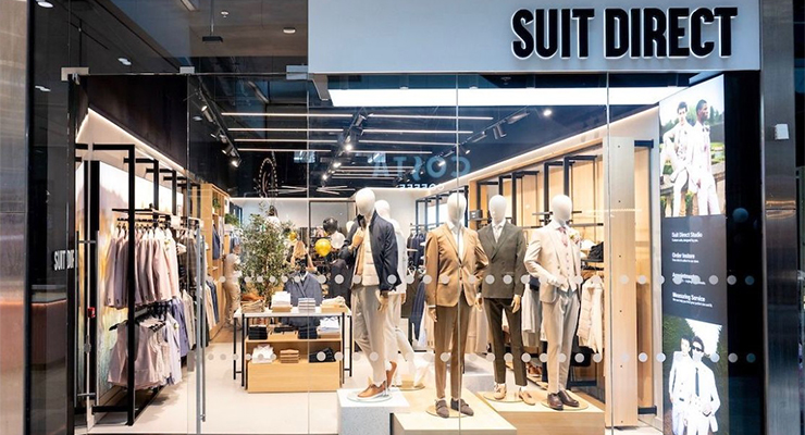 New Suit Direct flagship store at Westfield Stratford City. /// credit: Baird Group, Suit Direct