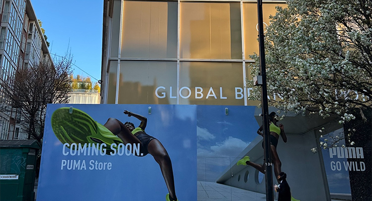 PUMA brand has taken the ground, lower ground and first floors of Redevco's six-storey refurbished 376-384 Oxford St building for a new London flagship store. /// credit: Redevco