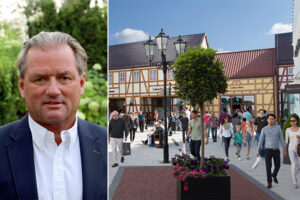 Thomas Reichenauer, Co-Founder an Managing Director of ROS Retail Outlet Shopping (left); Designer Outlet Berlin, newly acquired by FREY and ROS (right). /// credit: ROS Retail Outlet Shopping