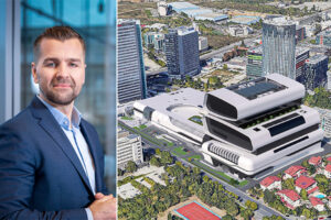 Marek Noetzel, COO of NEPI Rockcastle (left), Promenada Mall, Romania (right). /// credit: NEPI Rockcastle