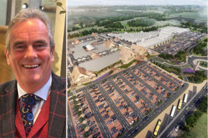 Giles Membrey, Managing Director of Rioja Estates (left), Grantham Designer Outlet Village (right) /// credit: Rioja Estates