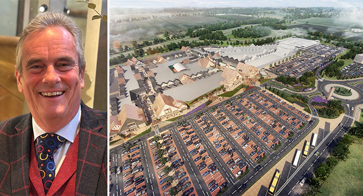 Giles Membrey, Managing Director of Rioja Estates (left), Grantham Designer Outlet Village (right) /// credit: Rioja Estates