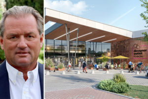 Thomas Reichenauer, Co-Founder and Managing Director of ROS Retail Outlet Shopping (left), render of the newly opened Designer Outlet Kraków (right). /// credit: ROS Retail Outlet Shopping