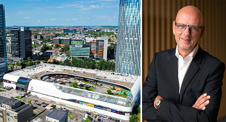 Promenada Bucharest, Romania (left), Rüdiger Dany, CEO of NEPI Rockcastle (right). /// credit: NEPI Rockcastle