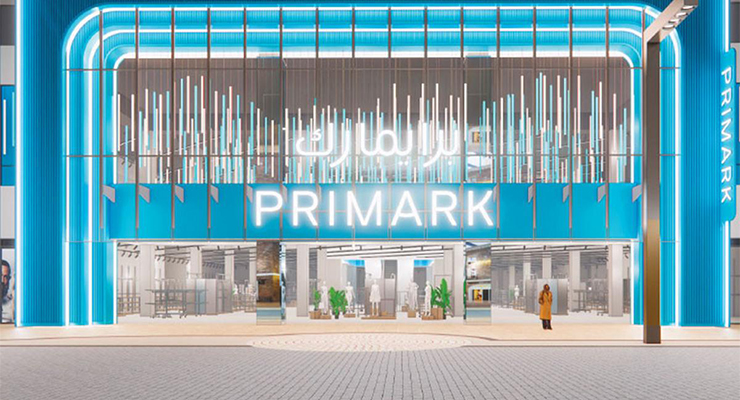 Facade design of Primark's upcoming store in Kuwait. /// credit: Primark
