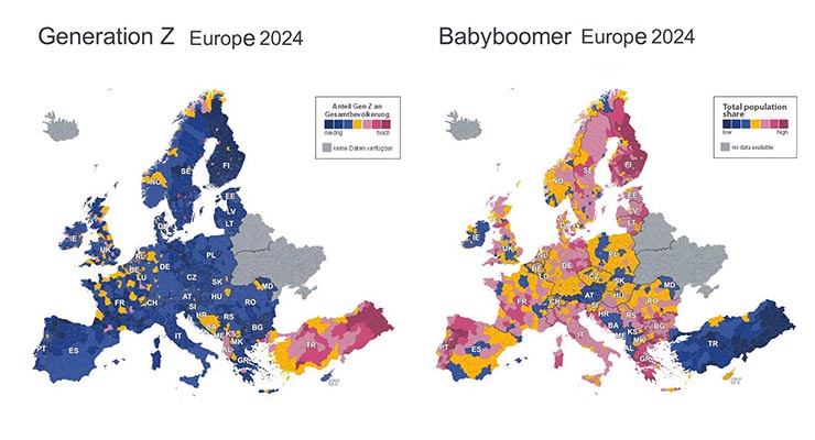 Gen Z and Boomers in Europe 2024 | Cource: NIQ Geomarkting | © NIQ Geomarketing 2025