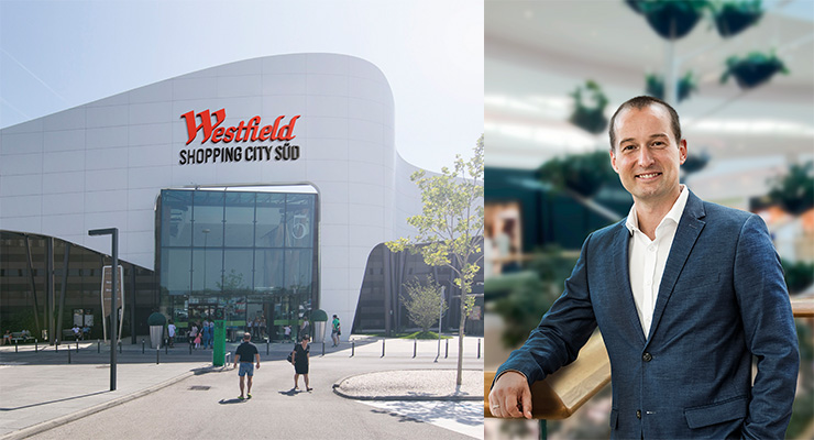 Left: Facade of Westfield SCS | Right: Portrait of Zsolt Juhasz /// Credit: Dragan Dok/SCS