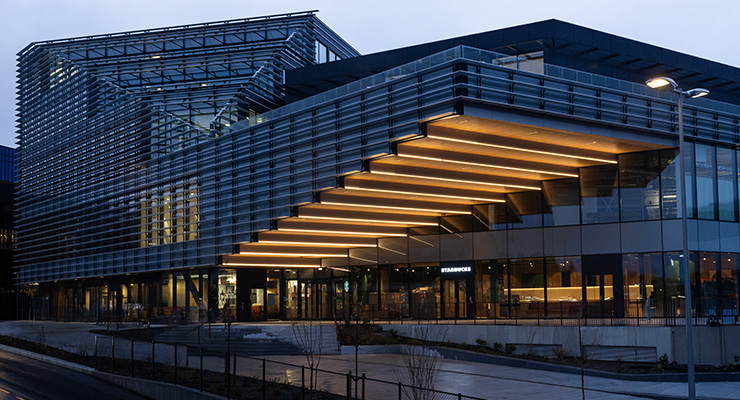 Stunning exterior of the country's largest shopping center, Lagunen II in Bergen, Norway /// © Elisabeth Heier
